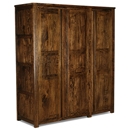 FurnitureToday Panama Dark Wood 3 Door Wardrobe