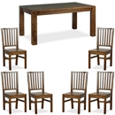 FurnitureToday Panama Dark Wood 6Ft Dining Set