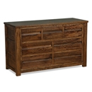 FurnitureToday Panama Dark Wood 7 Drawers Chest