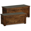 FurnitureToday Panama Dark Wood Ottoman Set