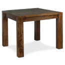 FurnitureToday Panama Dark Wood Square Dining Table