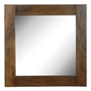FurnitureToday Panama Dark Wood Square Mirror