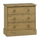 FurnitureToday Pine Bay 3 Drawer Wide Chest