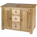 Plum compact 3 drawer sideboard