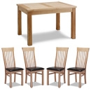 FurnitureToday Portland Ash 5ft Dining Set