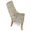 Primrose Green flower on grey curved dining chairs