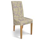 Primrose Green flower on grey straight back chairs