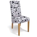 Primrose Grey on charcoal straight back chairs