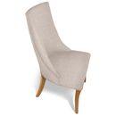 Primrose Oatmeal linen curved dining chairs