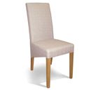 FurnitureToday Primrose Oatmeal linen straight back chairs