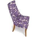 Primrose Purple on Beige curved back chairs