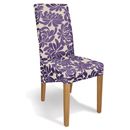 Primrose Purple on Beige straight back chairs