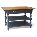 FurnitureToday Provence Black Painted 2 Drawer Console