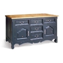 FurnitureToday Provence Black Painted American Buffet
