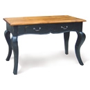 FurnitureToday Provence Black Painted Console Table 2 Drawer