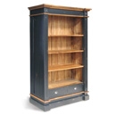 FurnitureToday Provence Black Painted Large President Bookcase