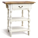 FurnitureToday Provence White Painted 1 Drawer Console