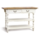 FurnitureToday Provence White Painted 2 Drawer Console