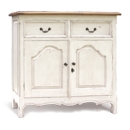 FurnitureToday Provence White Painted Narrow 2 Door Buffet