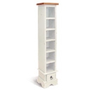 FurnitureToday Provence White Painted Single Open CD Rack