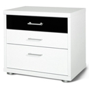 FurnitureToday Rauch Plus 2 White 3 Drawer Bedside