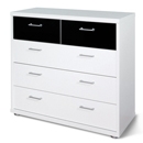 FurnitureToday Rauch Plus 2 White 5 Drawer Chest