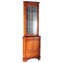 FurnitureToday Regency Reproduction Bow Corner Cabinet 