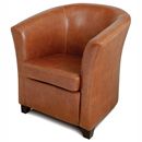FurnitureToday Relaxateeze Tuscanny Tan Leather Arm Chair