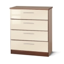 FurnitureToday Ritz Cream 4 Drawer Chest