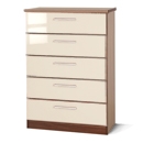 FurnitureToday Ritz Cream 5 Drawer Chest