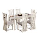 FurnitureToday Riviera White Extending Dining Set