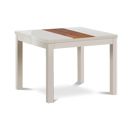 FurnitureToday Riviera White Square Extending Dining Table