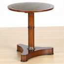 Round Side Table Leather Top