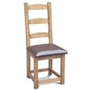 FurnitureToday Rustic Light Oak Dining Chair