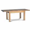 FurnitureToday Rustic Light Oak Extending Dining Table