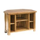 FurnitureToday Rustic Oak corner TV cabinet