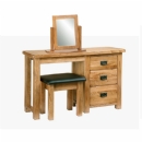 FurnitureToday Rustic Oak dressing table set
