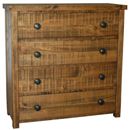 FurnitureToday Rustic Pine 4 drawer chest of drawers