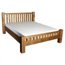 FurnitureToday Rustic Pine slatted bed with low footend