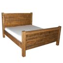 Rustic Pine solid panel bed with high ends