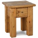 FurnitureToday Rustic Plank One Drawer Lamp Table
