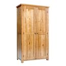 FurnitureToday Rustic Solid Oak all hanging wardrobe