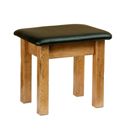FurnitureToday Rustic Solid Oak dressing table stool