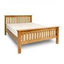 FurnitureToday Rustic Solid Oak high foot end bed