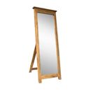 FurnitureToday Rustic Solid Oak Standing Mirror