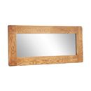 FurnitureToday Rustic Solid Oak Wall Mirror