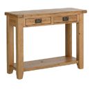FurnitureToday Rutland Rustic Oak Console Table