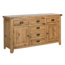 FurnitureToday Rutland Rustic Oak Large Dresser Base