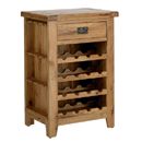 FurnitureToday Rutland Rustic Oak Small Wine Cabinet