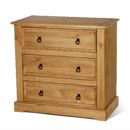 FurnitureToday Santa Fe 3 Drawer Wide Chest